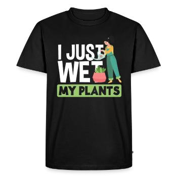 Jardinier, Jardinier, Jardinier, Jardinier Amateur, Plantes - T-shirt Premium bio Homme - noir - Devant - Nico (187cm)