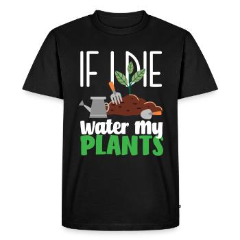 Jardinier, Jardinier, Jardinier, Jardinier Amateur, Plantes - T-shirt Premium bio Homme - noir - Devant - Nico (187cm)