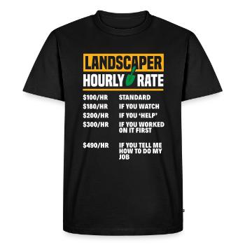 Jardinier, Jardinier, Jardinier, Jardinier Amateur, Plantes - T-shirt Premium bio Homme - noir - Devant - Nico (187cm)