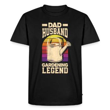 Jardinier, Jardinier, Jardinier, Jardinier Amateur, Plantes - T-shirt Premium bio Homme - noir - Devant - Nico (187cm)