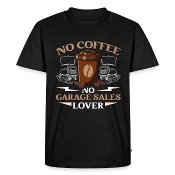 Amateur de ventes de garage Pas de café Pas de café de vente de garage - T-shirt Premium bio Homme - noir - Devant - Nico (187cm)