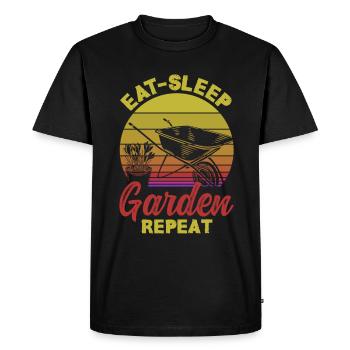 Jardinier, Jardinier, Jardinier, Jardinier Amateur, Plantes - T-shirt Premium bio Homme - noir - Devant - Nico (187cm)