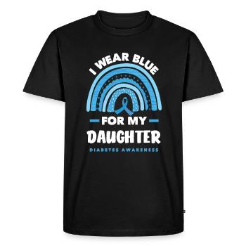 T1D Diabetes Type 1 Diabetic Gift - Men's Premium Organic T-Shirt - black - Front - Nico (187cm)