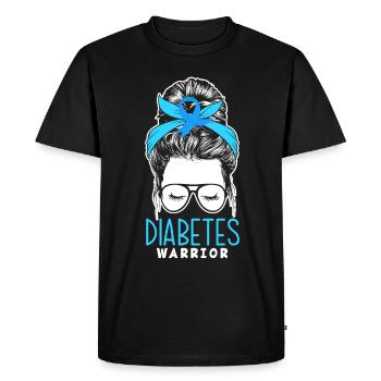 T1D Diabetes Type 1 Diabetic Gift - Men's Premium Organic T-Shirt - black - Front - Nico (187cm)
