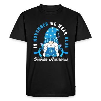 T1D Diabetes Type 1 Diabetic Gift - Men's Premium Organic T-Shirt - black - Front - Nico (187cm)