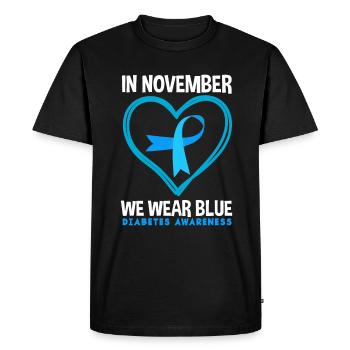 T1D Diabetes Type 1 Diabetic Gift - Men's Premium Organic T-Shirt - black - Front - Nico (187cm)