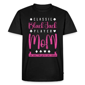 Joueur de Blackjack Classique Maman L’Amateur De Jeu De Cartes - T-shirt Premium bio Homme - noir - Devant - Nico (187cm)