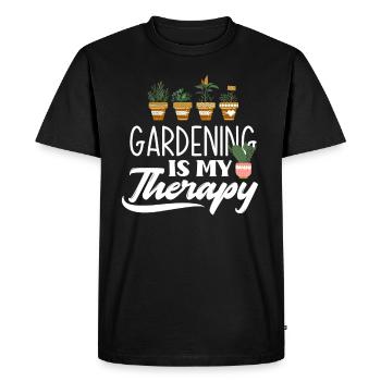 Jardinier, Jardinier, Jardinier, Jardinier Amateur, Plantes - T-shirt Premium bio Homme - noir - Devant - Nico (187cm)