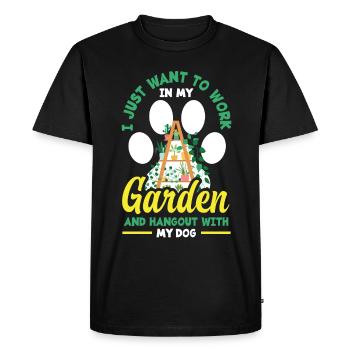 Jardinier, Jardinier, Jardinier, Jardinier Amateur, Plantes - T-shirt Premium bio Homme - noir - Devant - Nico (187cm)