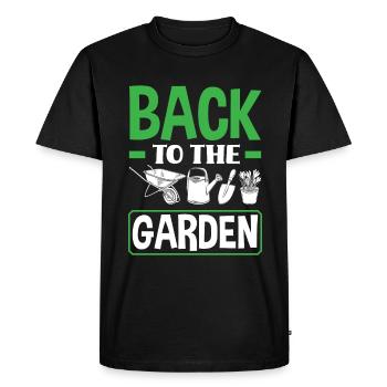 Jardinier, Jardinier, Jardinier, Jardinier Amateur, Plantes - T-shirt Premium bio Homme - noir - Devant - Nico (187cm)