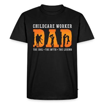 Childcare Worker Dad The Idol The Daycare Worker - Men's Premium Organic T-Shirt - black - Front - Nico (187cm)