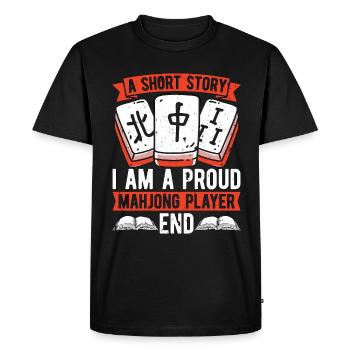 Joueur de Mahjong Une Histoire Courte Je Suis Un Amateur De Mahjong - T-shirt Premium bio Homme - noir - Devant - Nico (187cm)