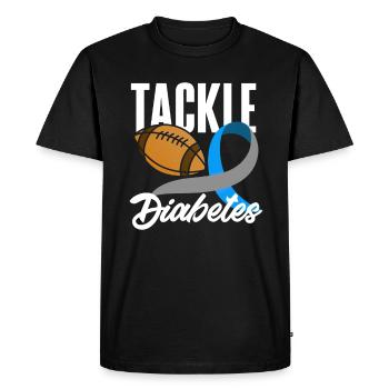 T1D Diabetes Type 1 Diabetic Gift - Men's Premium Organic T-Shirt - black - Front - Nico (187cm)