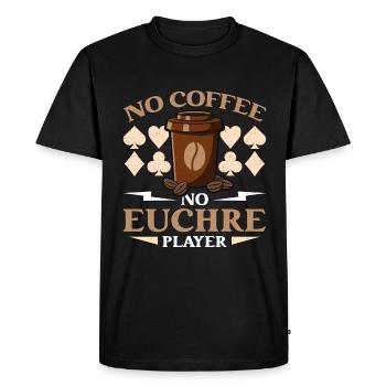 Euchre Joueur Pas De Café Pas De Jeu De Cartes Amateur De Café - T-shirt Premium bio Homme - noir - Devant - Nico (187cm)