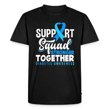 T1D Diabetes Type 1 Diabetic Gift - Men's Premium Organic T-Shirt - black - Front - Nico (187cm)