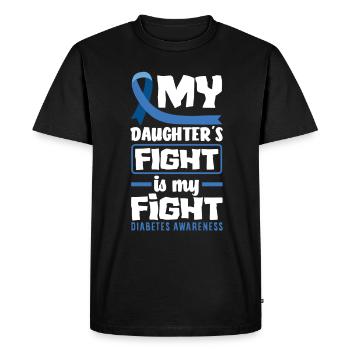 T1D Diabetes Type 1 Diabetic Gift - Men's Premium Organic T-Shirt - black - Front - Nico (187cm)