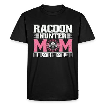 Racoon Hunter Mom The Idol The Myth Hunting Lover - Men's Premium Organic T-Shirt - black - Front - Nico (187cm)