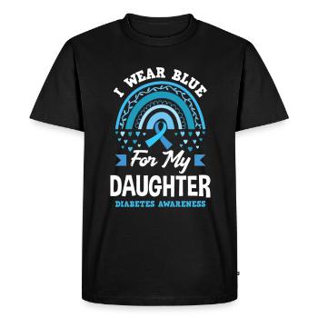 T1D Diabetes Type 1 Diabetic Gift - Men's Premium Organic T-Shirt - black - Front - Nico (187cm)