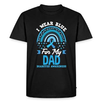 T1D Diabetes Type 1 Diabetic Gift - Men's Premium Organic T-Shirt - black - Front - Nico (187cm)