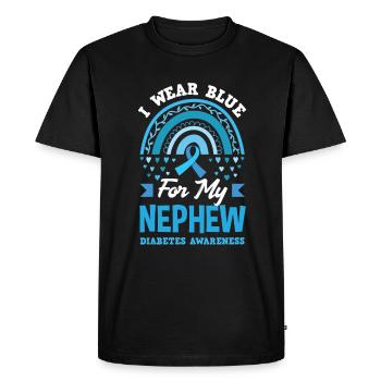 T1D Diabetes Type 1 Diabetic Gift - Men's Premium Organic T-Shirt - black - Front - Nico (187cm)