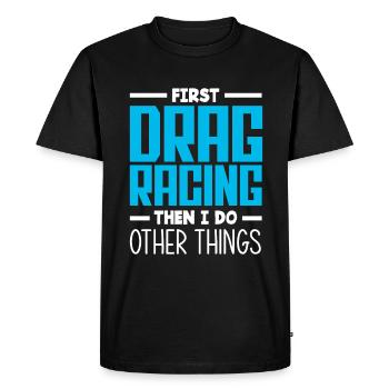 Cadeau de course de voiture drôle de course automobile - T-shirt Premium bio Homme - noir - Devant - Nico (187cm)