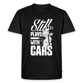 Cadeau de course de voiture drôle de course automobile - T-shirt Premium bio Homme - noir - Devant - Nico (187cm)