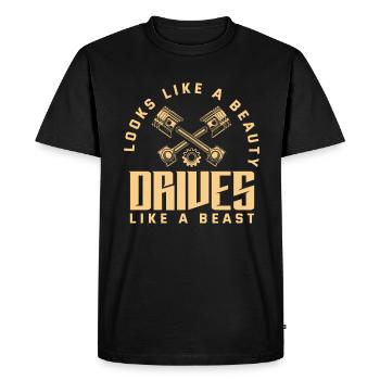 Cadeau de course de voiture drôle de course automobile - T-shirt Premium bio Homme - noir - Devant - Nico (187cm)