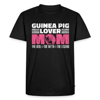 Guinea Pig Lover Mom The Idol The Hamster Lover - Men's Premium Organic T-Shirt - black - Front - Nico (187cm)