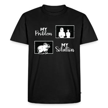 Capybara Amoureux Mon Problème Mon Pictogramme Maman Papa - T-shirt Premium bio Homme - noir - Devant - Nico (187cm)