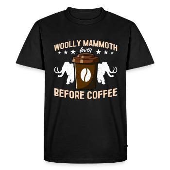 Amant de mammouth laineux avant le café des temps primitifs - T-shirt Premium bio Homme - noir - Devant - Nico (187cm)
