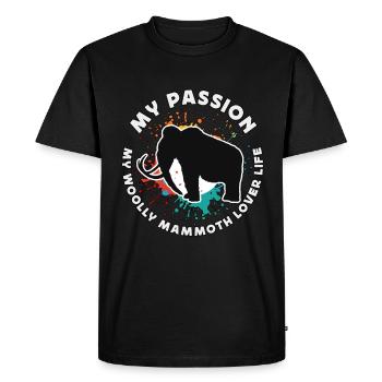 Woolly Mammoth Lover My Passion My Trunked Animals - Men's Premium Organic T-Shirt - black - Front - Nico (187cm)