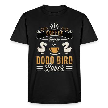 Dodo Bird Lover Café Observation des oiseaux Amateur de café - T-shirt Premium bio Homme - noir - Devant - Nico (187cm)