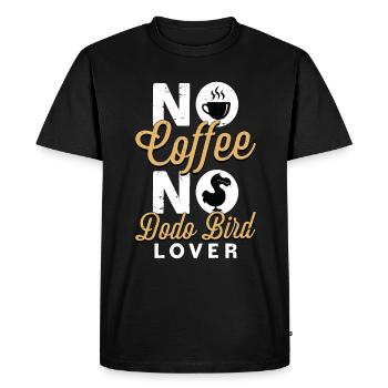 Dodo Bird Lover No Coffee No Dodo Lover Coffee - Men's Premium Organic T-Shirt - black - Front - Nico (187cm)