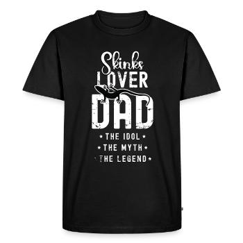 Amoureux des scinques Papa L’idole Le mythe Amoureux des reptiles - T-shirt Premium bio Homme - noir - Devant - Nico (187cm)