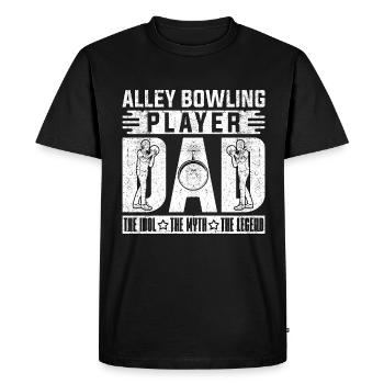 Joueur de bowling de ruelle papa le joueur de bowling Idol - T-shirt Premium bio Homme - noir - Devant - Nico (187cm)