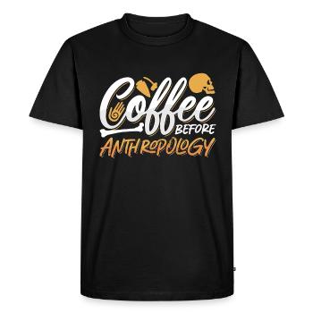 Anthropologue Café Archéologues Amateur de café - T-shirt Premium bio Homme - noir - Devant - Nico (187cm)