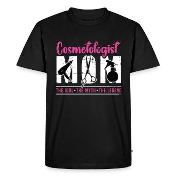 Cosmétologue Maman L’idole Le mythe L’esthéticienne - T-shirt Premium bio Homme - noir - Devant - Nico (187cm)
