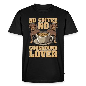 Coonhound Lover No Coffee Hound Dog Coffee Lover - Men's Premium Organic T-Shirt - black - Front - Nico (187cm)