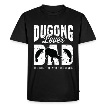 Amoureux du dugong Papa L’idole Le mythe Amoureux des animaux - T-shirt Premium bio Homme - noir - Devant - Nico (187cm)