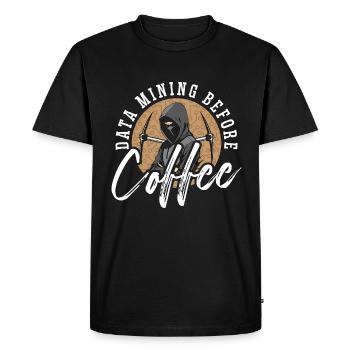 Data Mining Before Coffee Programmer Coffee Lover - Men's Premium Organic T-Shirt - black - Front - Nico (187cm)