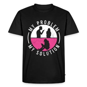 Data Miner My Problem My Pictogram Mom Programming - Men's Premium Organic T-Shirt - black - Front - Nico (187cm)