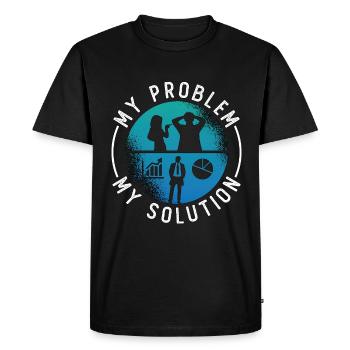 Data Analyst My Problem My Solution Pictogram Dad - Men's Premium Organic T-Shirt - black - Front - Nico (187cm)