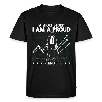 Data Analyst A Short Story I Am A Proud Programmer - Men's Premium Organic T-Shirt - black - Front - Nico (187cm)