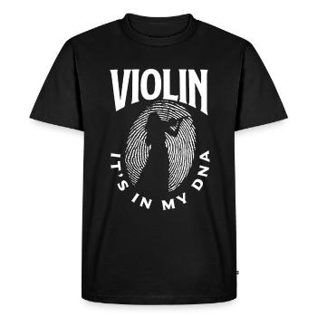 Violon Violon Violoniste Joueur de violon - T-shirt Premium bio Homme - noir - Devant - Nico (187cm)