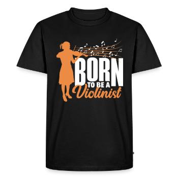 Violon Violon Violoniste Joueur de violon - T-shirt Premium bio Homme - noir - Devant - Nico (187cm)