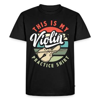 Violon Violon Violoniste Joueur de violon - T-shirt Premium bio Homme - noir - Devant - Nico (187cm)