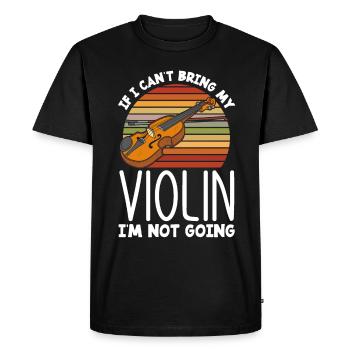 Violon Violon Violoniste Joueur de violon - T-shirt Premium bio Homme - noir - Devant - Nico (187cm)