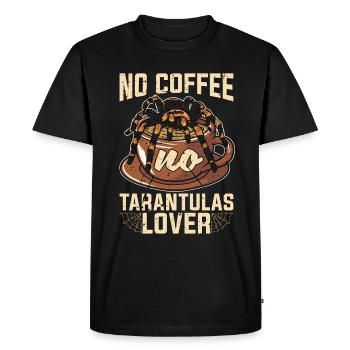 L’amant de la tarentule Pas de café Pas d’araignée L’amant du café - T-shirt Premium bio Homme - noir - Devant - Nico (187cm)
