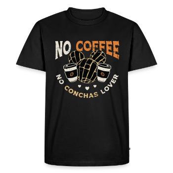 Conchas Lover Sans Café Dulce Conchas Amateur de café - T-shirt Premium bio Homme - noir - Devant - Nico (187cm)
