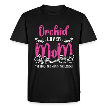 Orchid Lover Mom The Idol The Myth Gardening - Men's Premium Organic T-Shirt - black - Front - Nico (187cm)